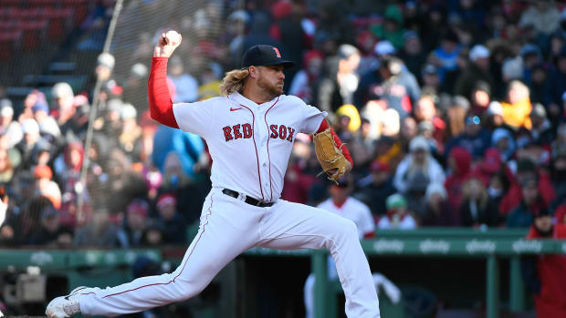 Mar 30, 2023; Boston, Massachusetts, USA; Boston Red Sox relief pitcher Kaleb Ort (61) pitches against the Baltimore Orioles at Fenway Park. Mandatory Credit: Eric Canha-USA TODAY Sports