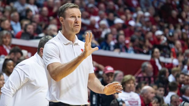 Nebraska Cornhuskers head coach Fred Hoiberg in the first half against the Indiana Hoosiers at Simon Skjodt Assembly Hall.