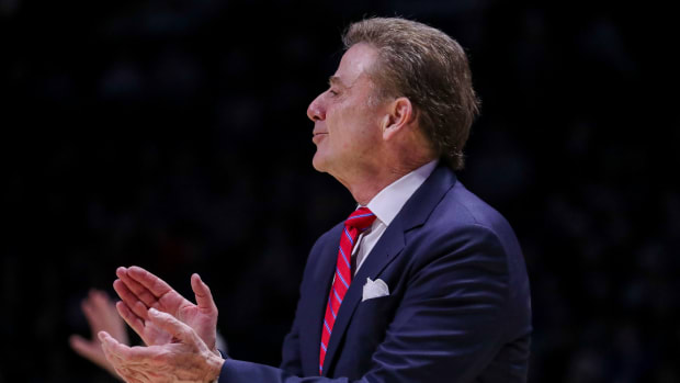 Jan 31, 2024; Cincinnati, Ohio, USA; St. John’s Red Storm head coach Rick Pitino during the first half against the Xavier Musketeers at Cintas Center.