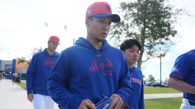 New York Mets starting pitcher Kodai Senga at 2024 spring training.