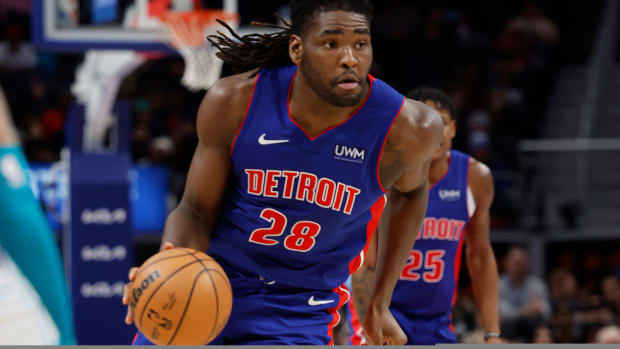Stewart during the Pistons’ 113-106 win over the Hornets on Jan. 24, 2024.