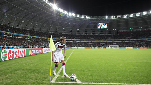 Toni Kroos pictured playing for Germany at 2014 FIFA World Cup in Brazil