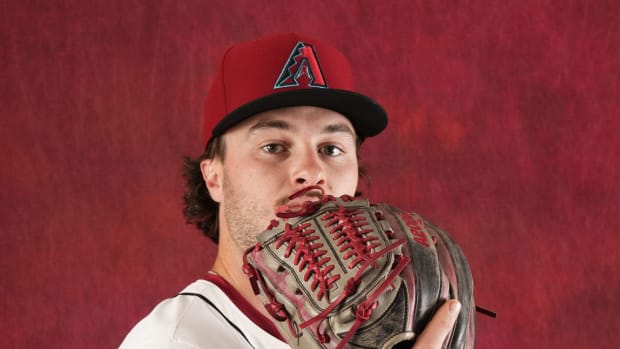 Arizona Diamondbacks left-handed pitcher Blake Walston (87) poses for a picture on Photo Day at Salt River Fields.