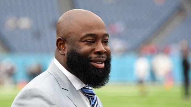 Tennessee Titans general manager Ran Carthon before the game against the Atlanta Falcons at Nissan Stadium.