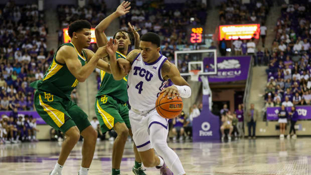 TCU's Jameer Nelson Jr. in the game against Baylor.
