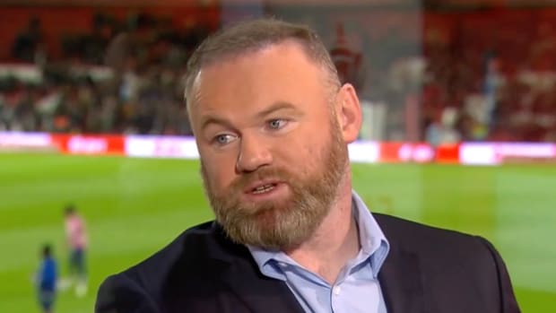 Wayne Rooney pictured during an appearance on BBC Match of the Day in February 2024