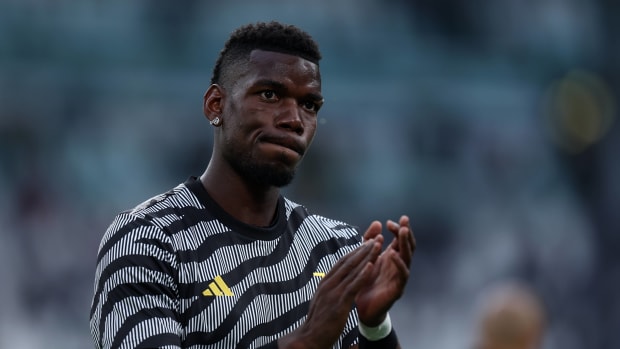 Juventus midfielder Paul Pogba pictured looking disappointed following a 1-1 draw against Bologna in September 2023