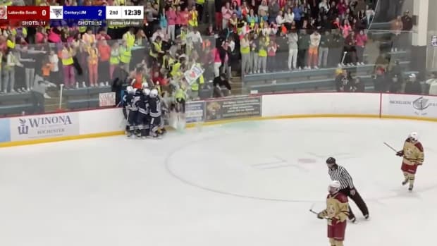 Glass shatters Rochester hockey