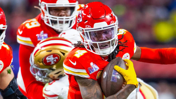 Chiefs' Rashee Rice turns up field in Super Bowl after catch