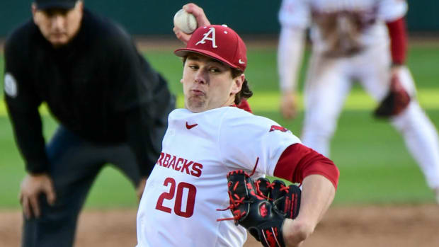 Razorbacks pitcher Gabe Gaeckle in win over Murray State