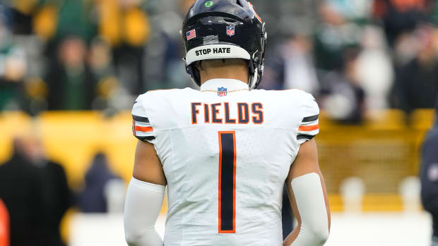 Justin Fields is now 25 years old but still living "in the gray" because of the QB market, and that market only got worse for the Bears at the combine.