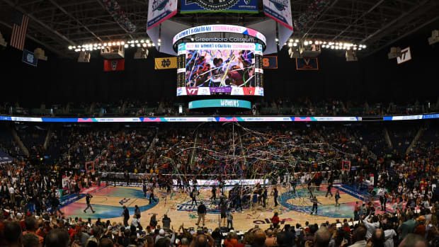 The Virginia Tech Hokies win the ACC Women's Championship over the Louisville Cardinals at Greensboro Coliseum.