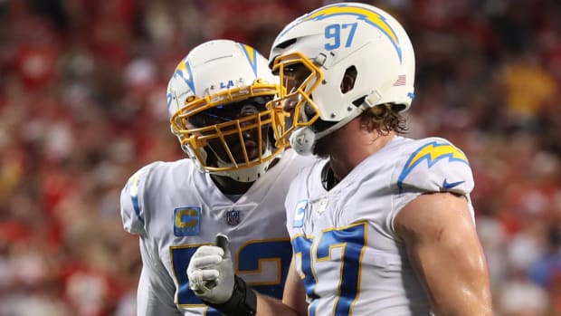 Los Angeles Chargers pass rushers Khalil Mack and Joey Bosa talk.