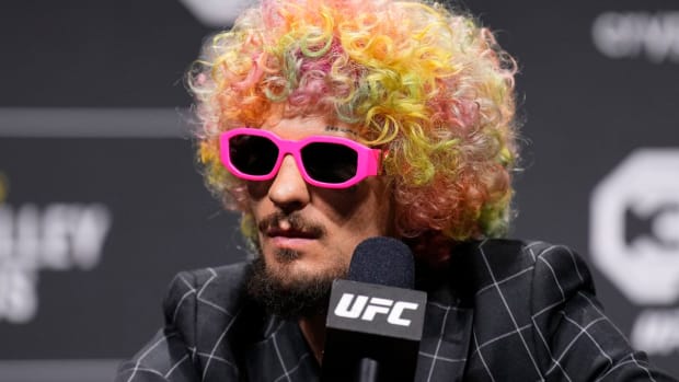 Sean O'Malley during a UFC press conference.