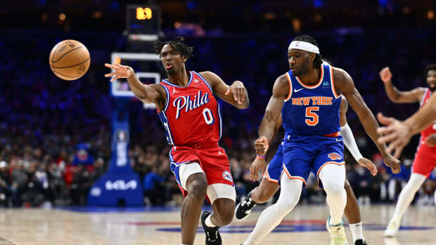 Tyrese Maxey missed Sunday's game against the New York Knicks.