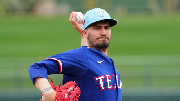 Texas Rangers starting pitcher Andrew Heaney held the Cleveland Guardians scoreless on five hits and a walk while striking out three in five innings on Tuesday at Surprise Stadium.