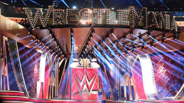 The stage for the main event of WrestleMania.