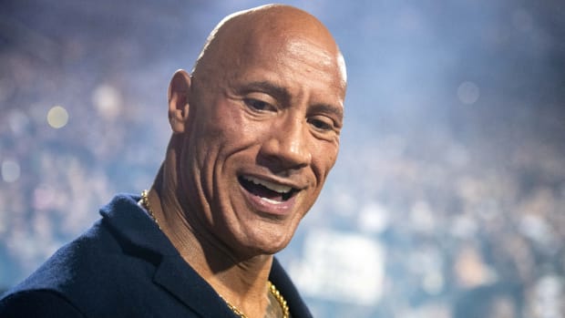 Dwayne \"The Rock\" Johnson was one of many celebrities donning the CU sideline for the Rocky Mountain Showdown on Sept. 16, 2023 at Folsom Field in Boulder, Colo.  