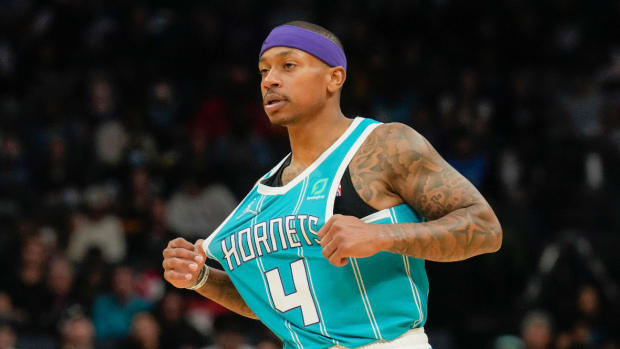 Charlotte Hornets guard Isaiah Thomas (4) during the second half against the Atlanta Hawks at the Spectrum Center.