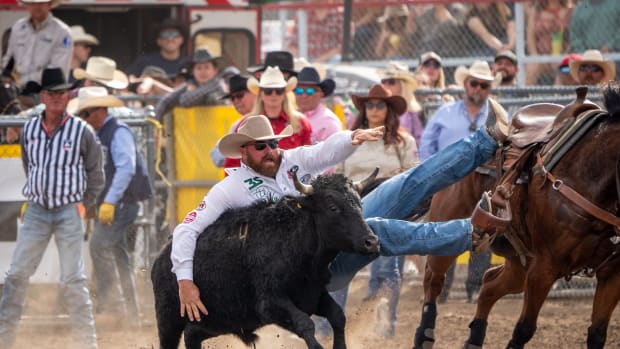 Clayton Hass picked up the steer wrestling and all-around titles at the Rio Grande Valley Livestock Show and Rodeo over the weekend.