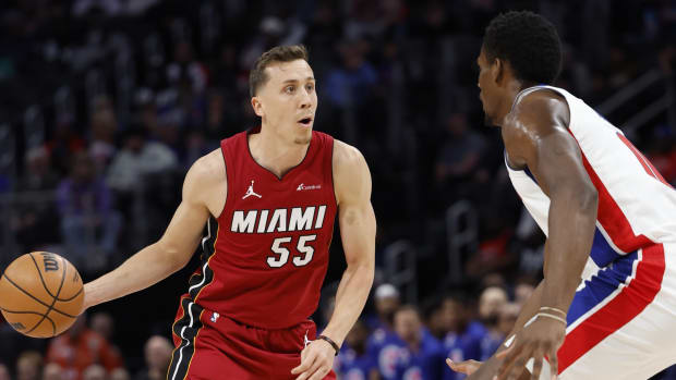 Duncan Robinson made history against the Pistons on Sunday.