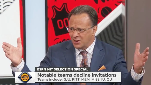 Former coach Tom Crean rants on ESPN about teams declining NIT bids.