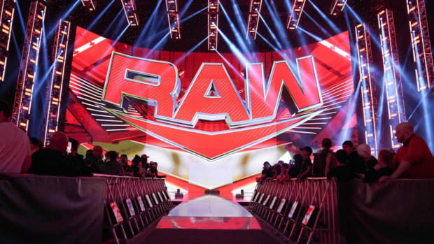The Monday Night Raw stage.