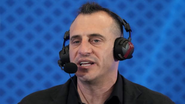 Fox Sports analyst Doug Gottlieb speaks on Super Bowl LVIII’s Radio Row.