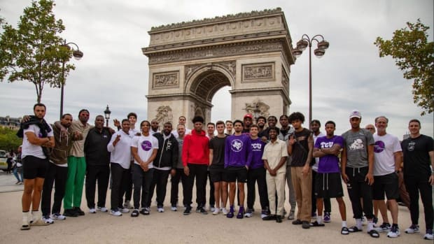 TCU Men's Basketball visits France on their 2023 foreign tour.
