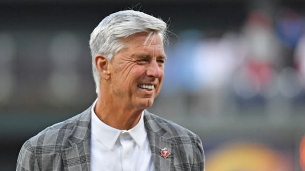 Apr 10, 2023; Philadelphia, Pennsylvania, USA; Philadelphia Phillies President of Baseball Operations Dave Dombrowski before game against the Miami Marlins at Citizens Bank Park. Mandatory Credit: Eric Hartline-USA TODAY Sports