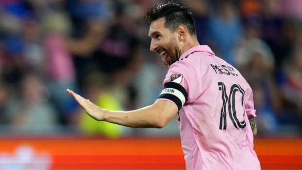 Leo Messi celebra gol en US Open Cup
