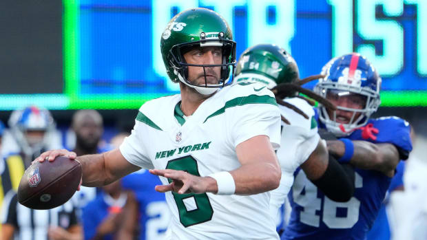 Aaron Rodgers begins a new NFL season with the New York Jets on Monday night against the Buffalo Bills.