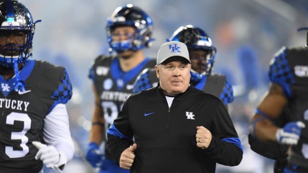 UK head coach Mark Stoops before the University of Kentucky football game against Tennessee at Kroger Field in Lexington, Kentucky on Saturday, November 9, 2019. Kentucky Football Tennessee