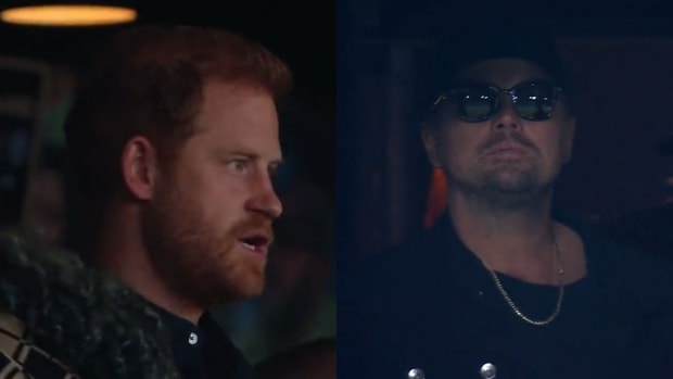 Prince Harry (left) and Leonardo DiCaprio pictured watching Inter Miami's 3-1 win at LAFC in September 2023