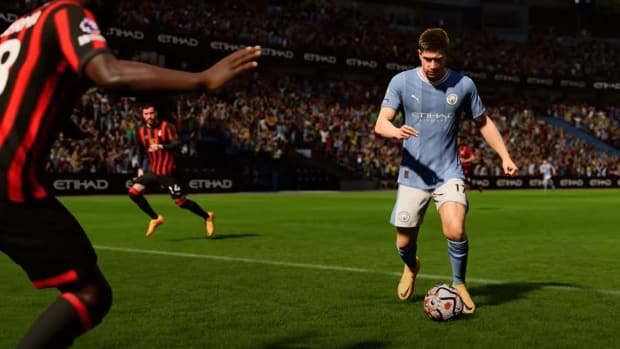 Kevin De Bruyne pictured (right) on EA Sports FC 24