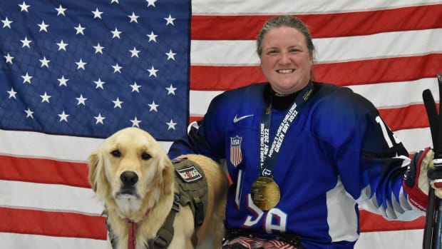 Christy Gardner is a retired Army sergeant who now competes on Team USA’s Para ice hockey team and Para surfing team.