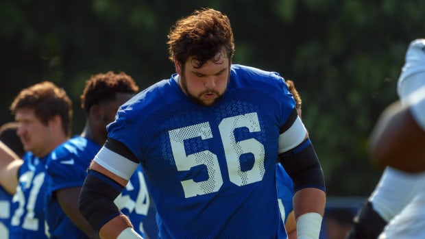 Quenton Nelson Camp Mykal McEldowney - IndyStar - USA TODAY NETWORK