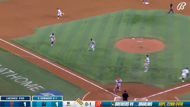 MLB Fans Roasted New York Mets Pitcher for His Comical Throwing Error to an Empty Third Base Against Miami Marlins