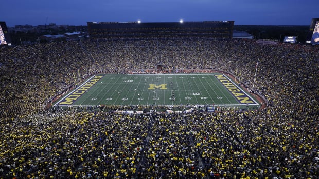A general view of Michigan Stadium is pictured during the football game between the Michigan Wolverines and the Bowling Green Falcons on Sept. 16, 2023.