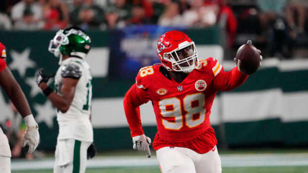 Chiefs' DT Tershawn Wharton after recovering a crucial fourth-quarter fummble