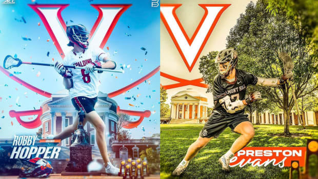 2025 recruits Robby Hopper and Preston Evans announce their commitments to the Virginia men's lacrosse program.