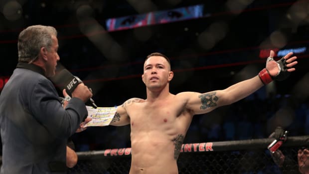 Leon Edwards makes Colby Covington pay for vile trash talk by beating him  up in front of Donald Trump at UFC 296