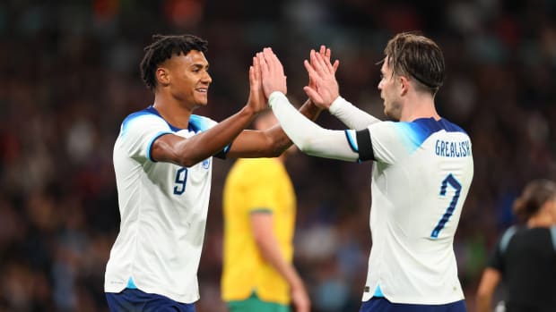 Ollie Watkins pictured (left) celebrating with Jack Grealish after scoring for England in a 1-0 win over Australia in October 2023