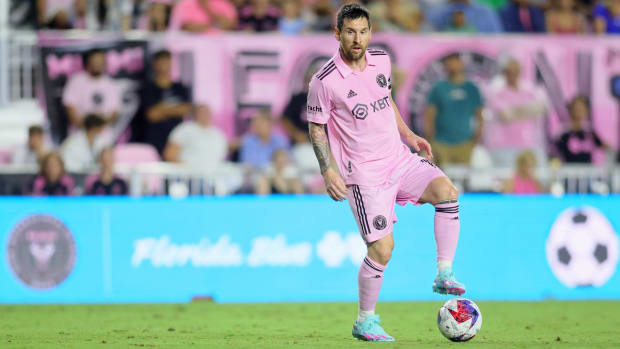 Lionel Messi playing for Inter Miami.