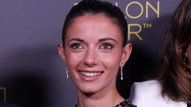 Aitana Bonmati pictured at the 2023 Ballon d'Or awards ceremony in Paris