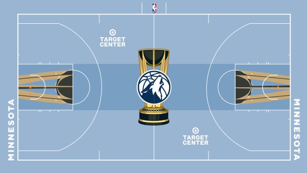Timberwolves In-Season tournament court design