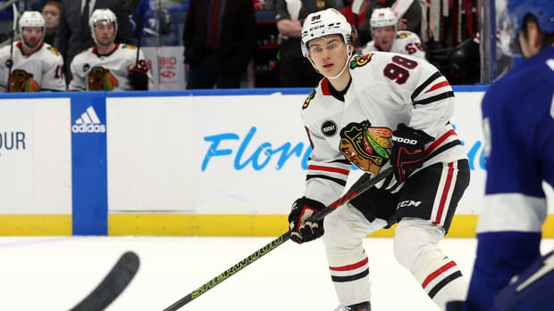 Chicago Blackhawks rookie Connor Bedard had four points against the Tampa Bay Lightning.