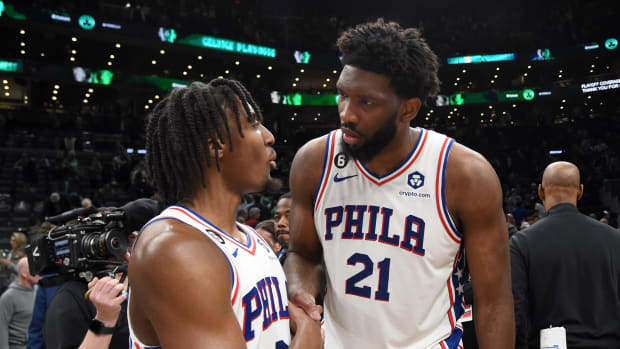 Joel Embiid liked what he saw out of Tyrese Maxey on Sunday.