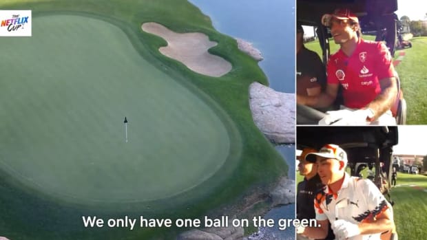 Golfers and F1 drivers race at the inaugural "Netflix Cup."