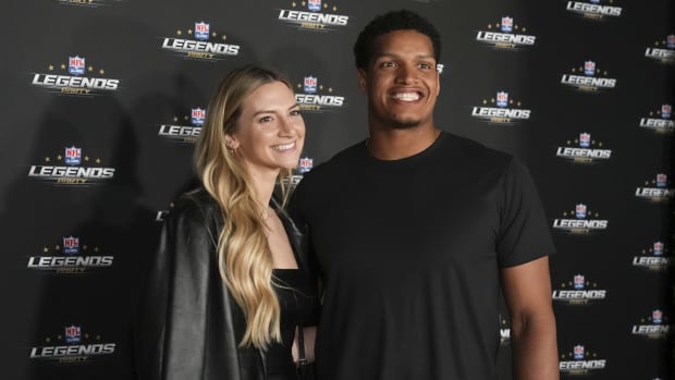 Feb 11, 2022; Los Angeles, CA, USA; Indianapolis Colts defensive end Isaac Rochell during the NFL Alumni Legends Party Presented by USA TODAY NETWORK Ventures at Avalon Hollywood. Mandatory Credit: Kirby Lee-USA TODAY Sports